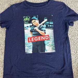 Old Navy Navy Blue Tee with 'Legend' Red Graphic